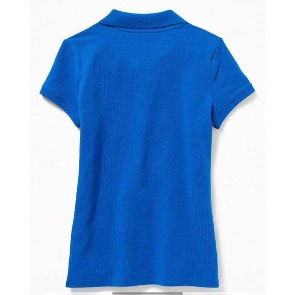Uniform Short-Sleeve Pique Polo for Girls, in Grey Size 10-12 - Picture 2 of 3